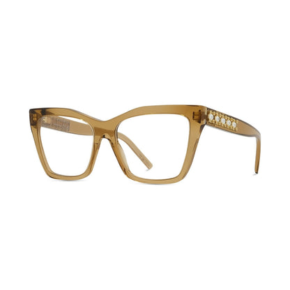Plumetis Brown Rectangular Eyeglasses 057