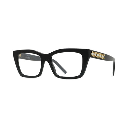 Plumetis Black Rectangular Eyeglasses 001