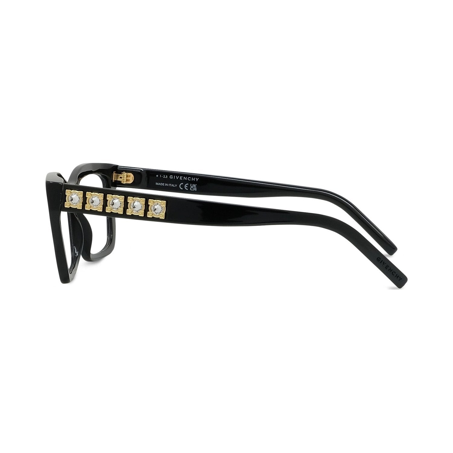 Plumetis Black Rectangular Eyeglasses 001