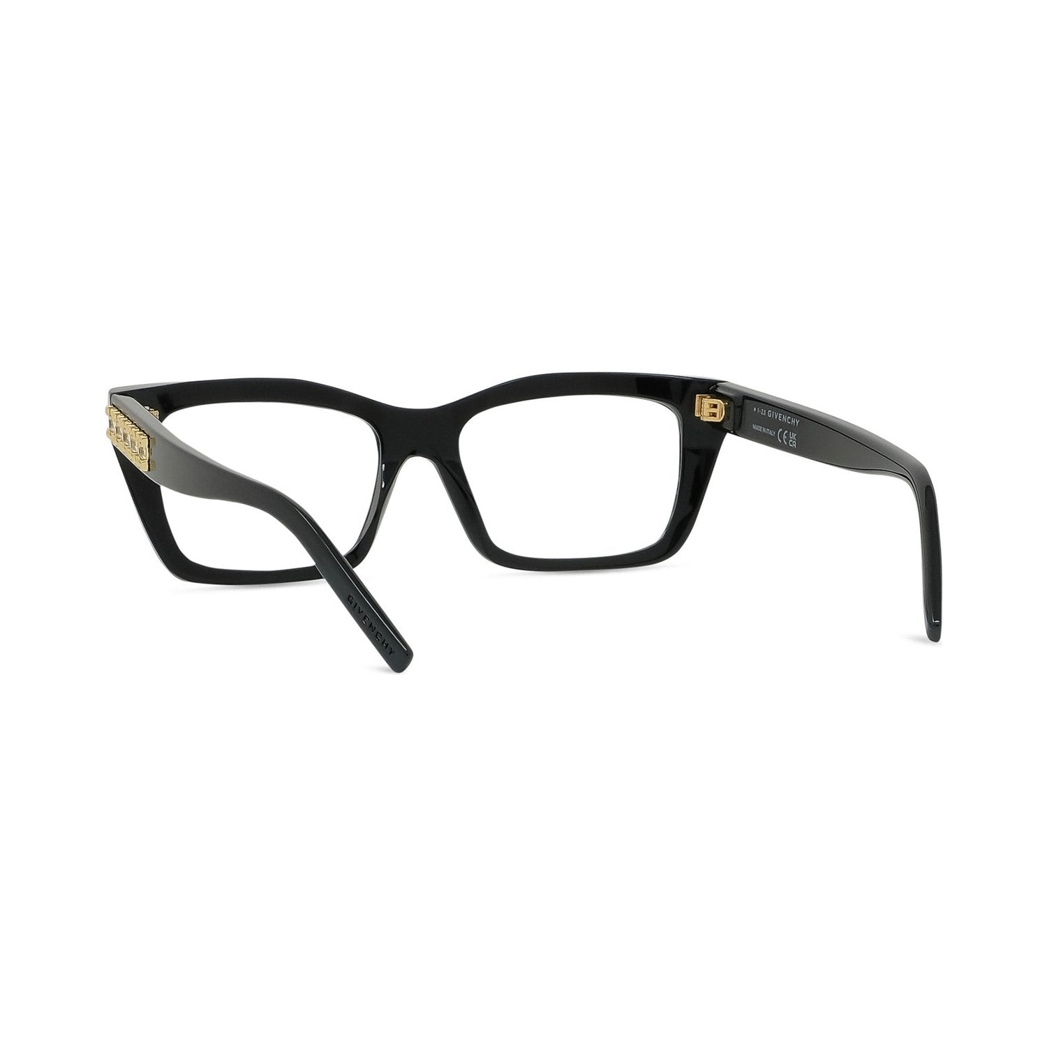 Plumetis Black Rectangular Eyeglasses 001