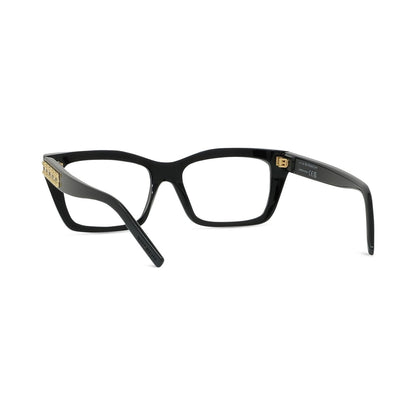 Plumetis Black Rectangular Eyeglasses 001