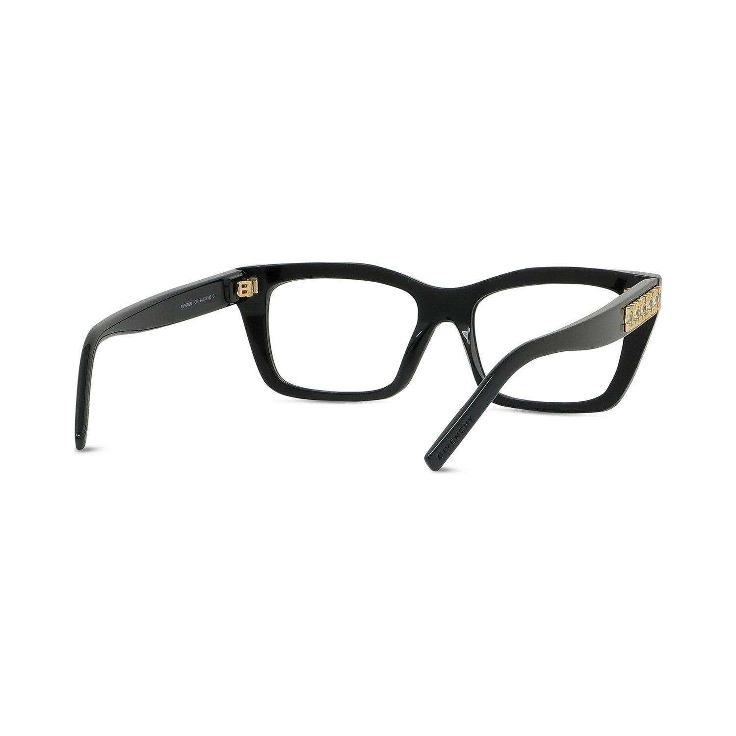 Plumetis Black Rectangular Eyeglasses 001