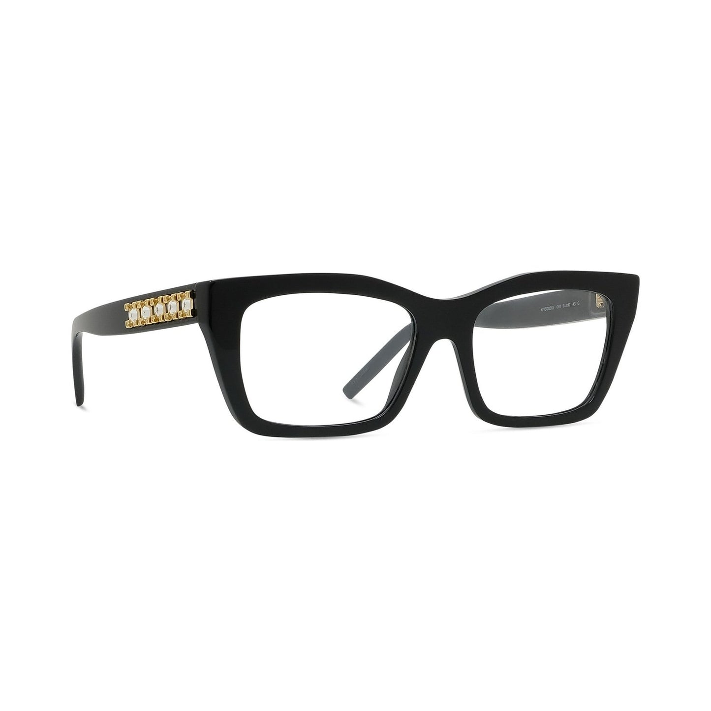 Plumetis Black Rectangular Eyeglasses 001