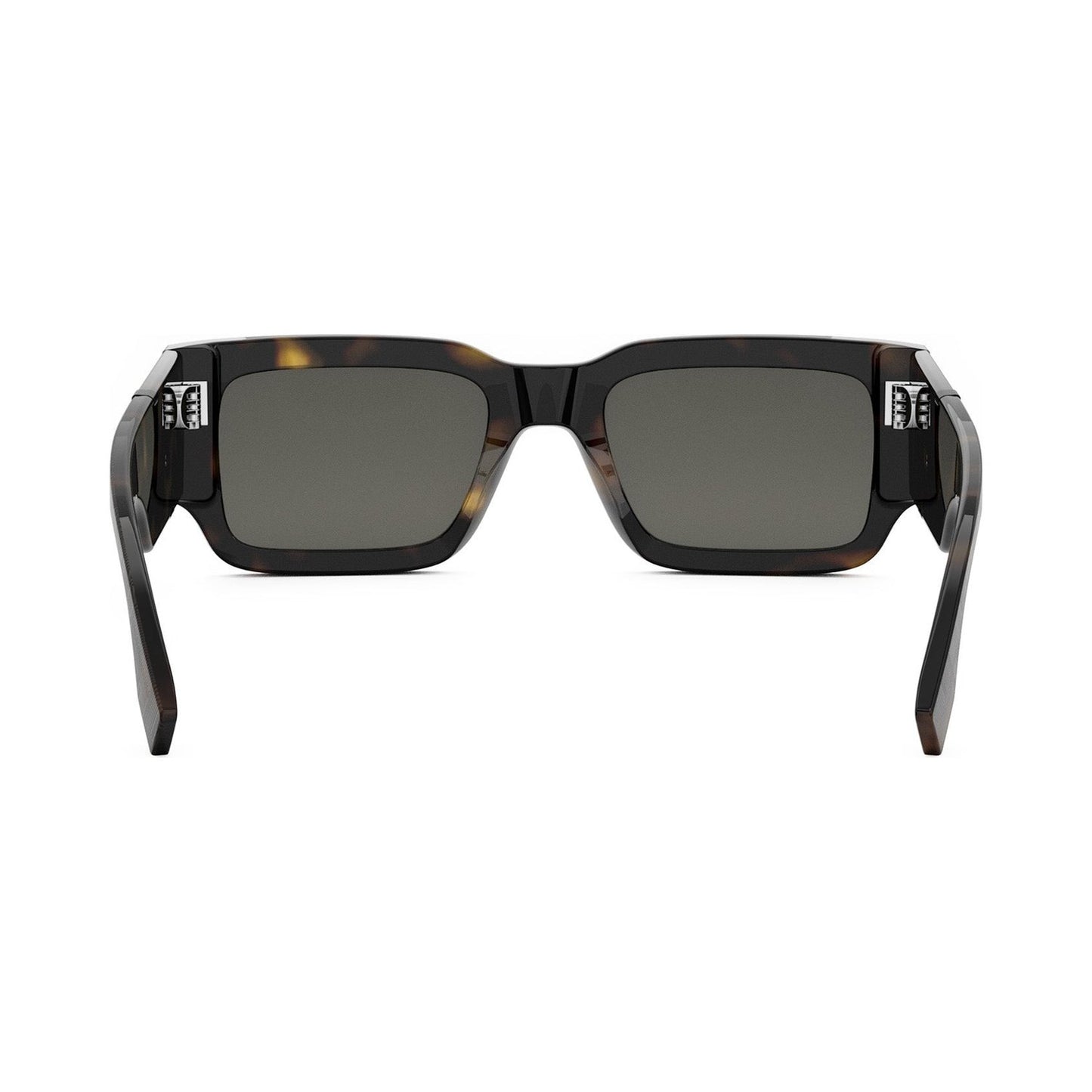 Fendi Diagonal Havana Rectangular Sunglasses 52a