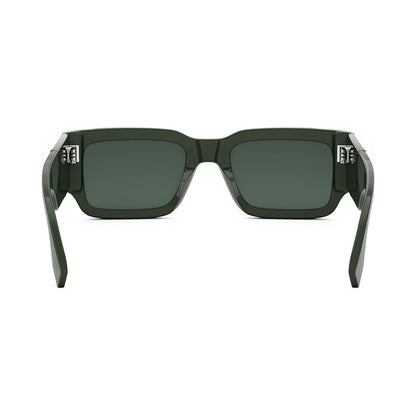 Fendi Diagonal Green Rectangular Sunglasses 96n