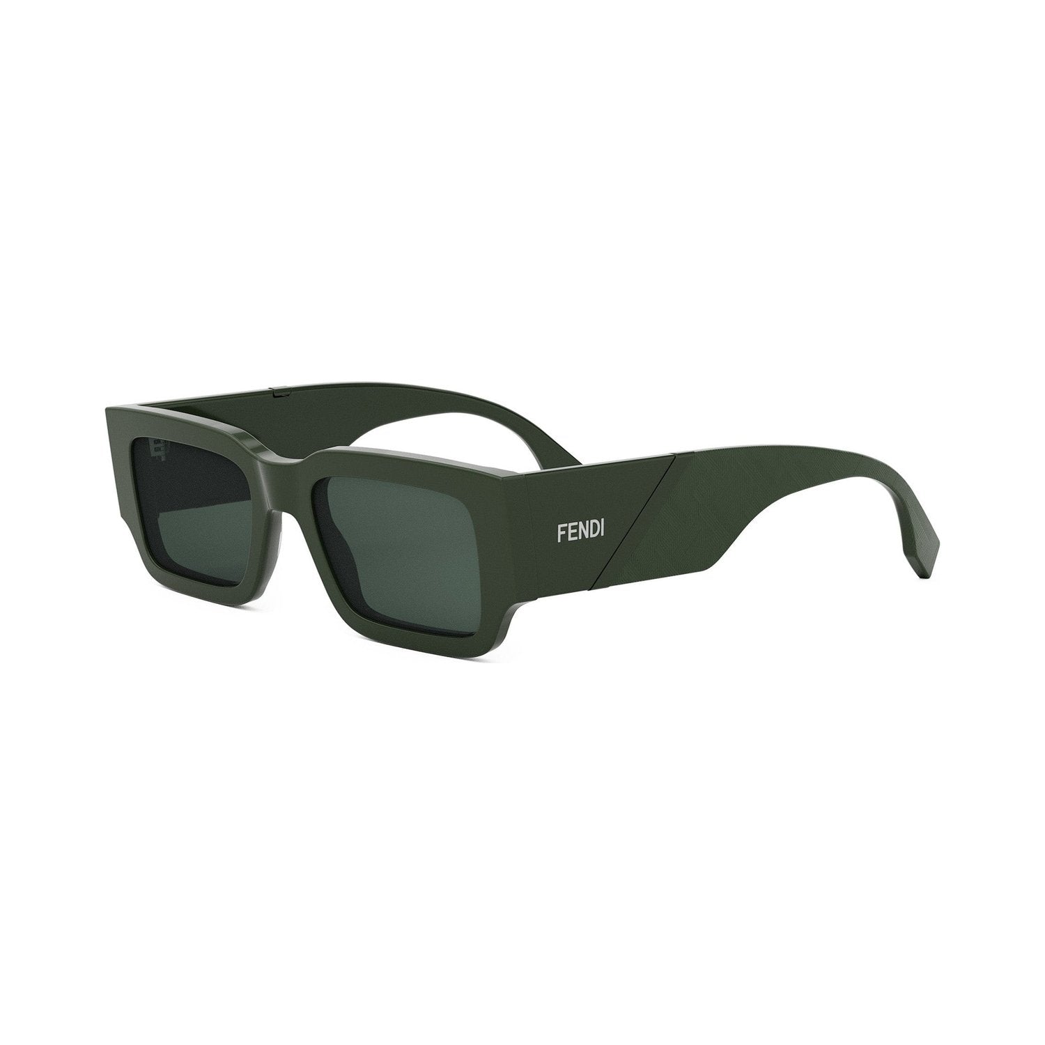 Fendi Diagonal Green Rectangular Sunglasses 96n