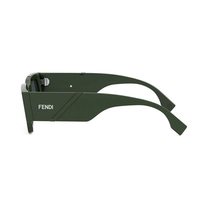 Fendi Diagonal Green Rectangular Sunglasses 96n