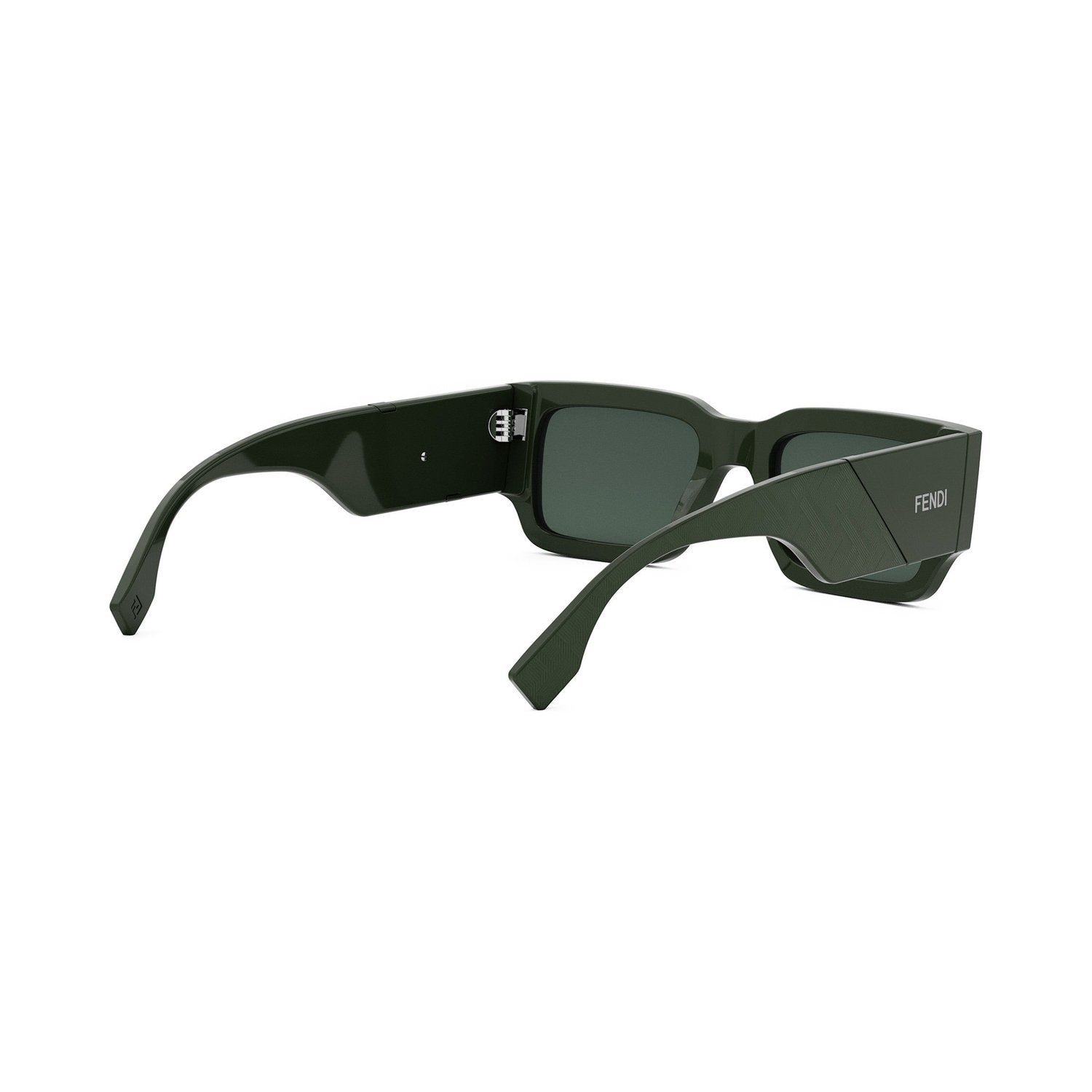Fendi Diagonal Green Rectangular Sunglasses 96n