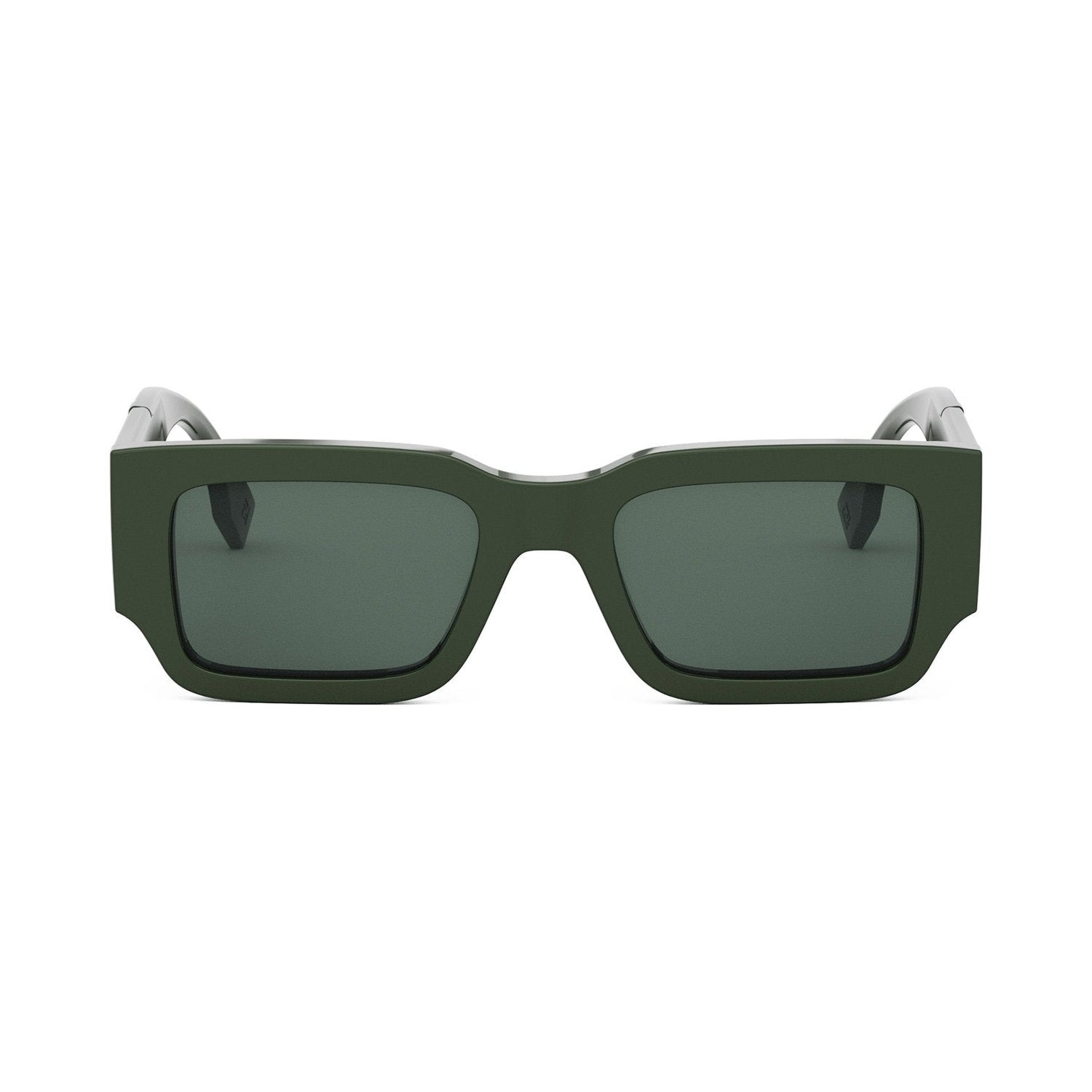 Fendi Diagonal Green Rectangular Sunglasses 96n