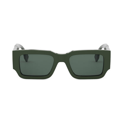 Fendi Diagonal Green Rectangular Sunglasses 96n