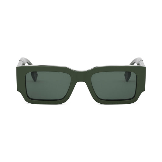 Fendi Diagonal Green Rectangular Sunglasses 96n