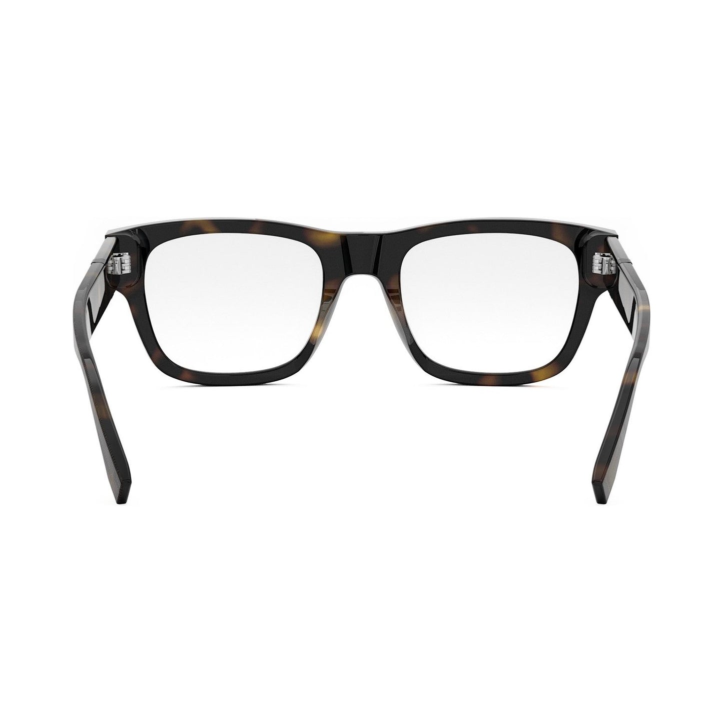 Fendi Diagonal Havana Rectangular Eyeglasses 052