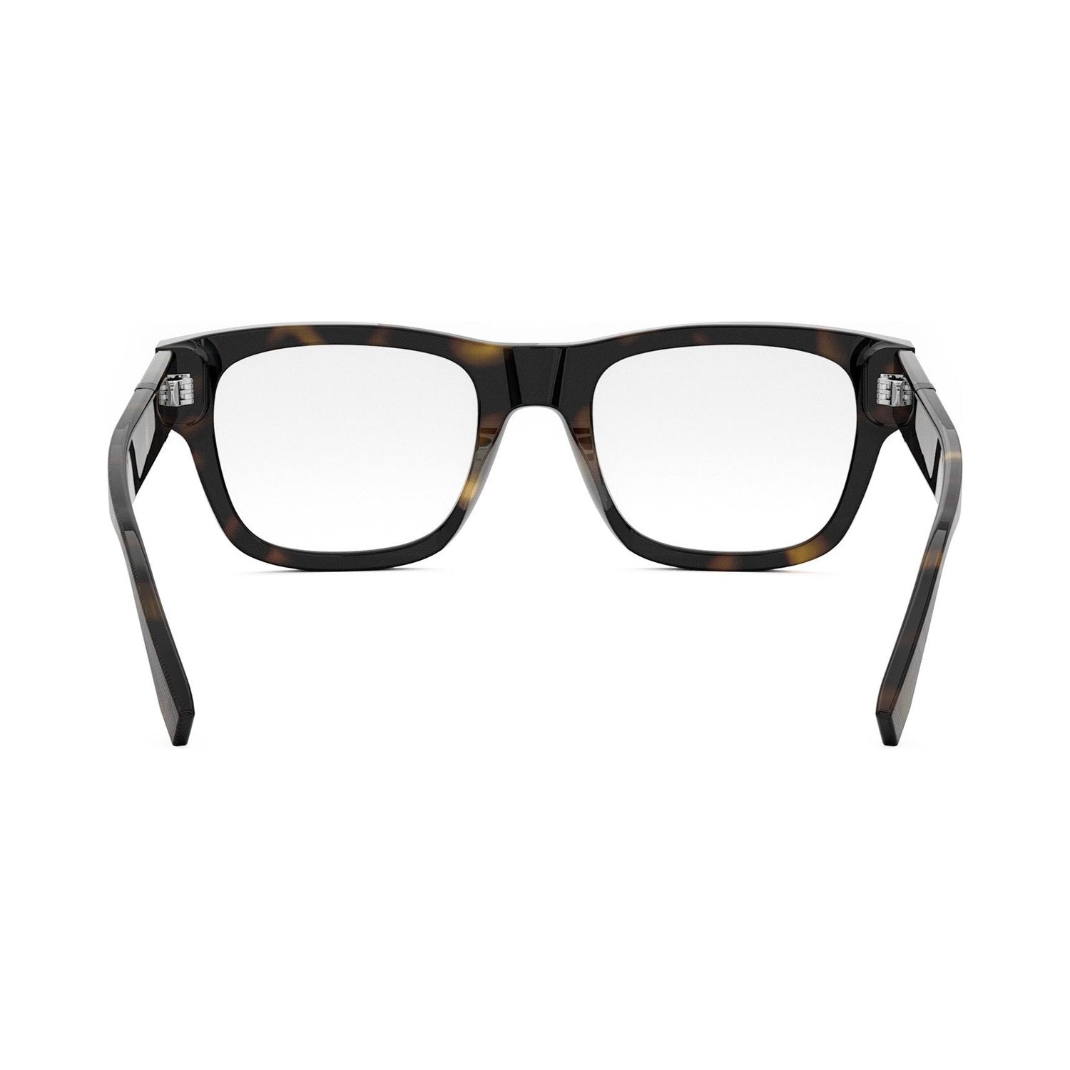 Fendi Diagonal Havana Rectangular Eyeglasses 052