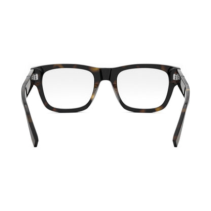 Fendi Diagonal Havana Rectangular Eyeglasses 052