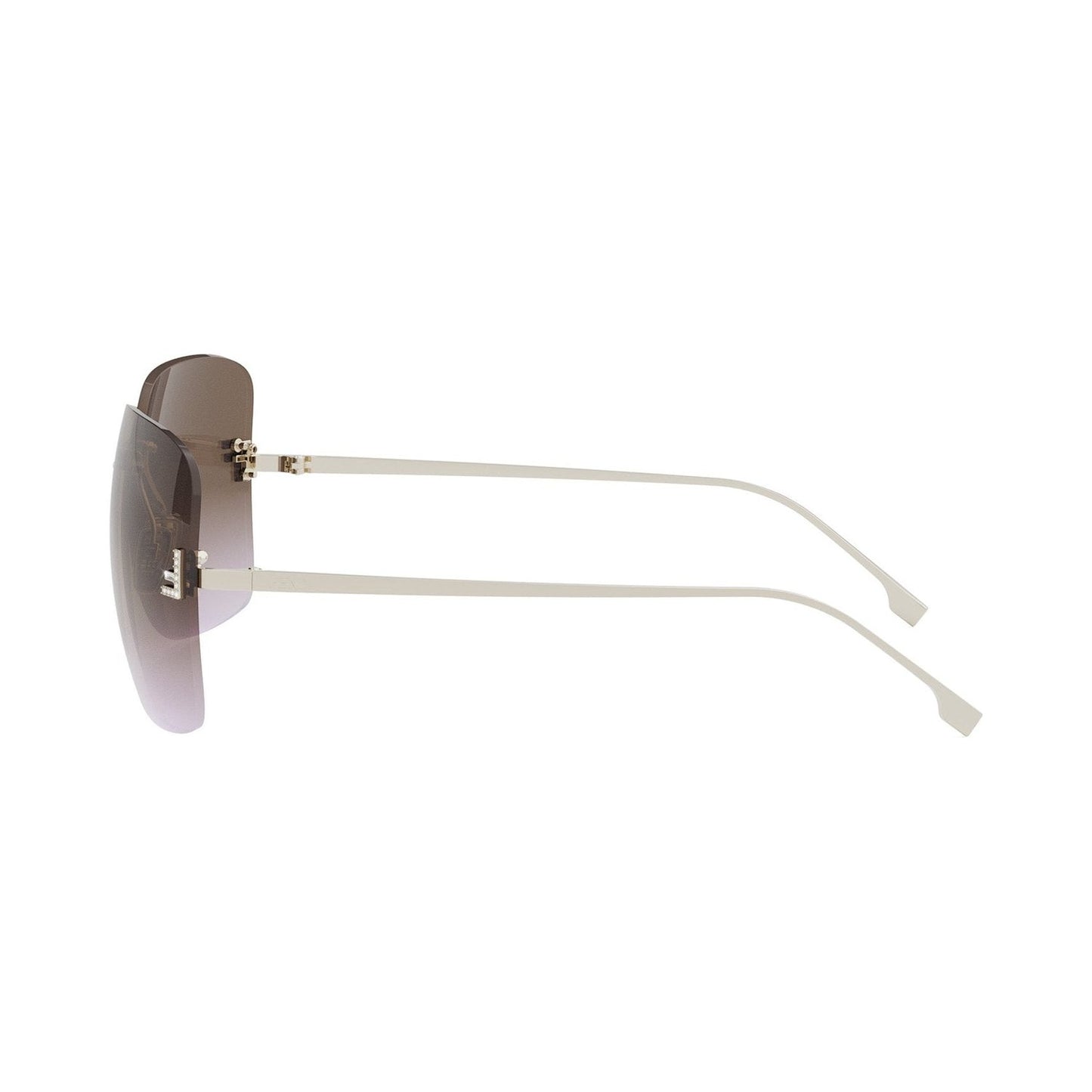 Fendi First Crystal Gold Square Sunglasses 32e