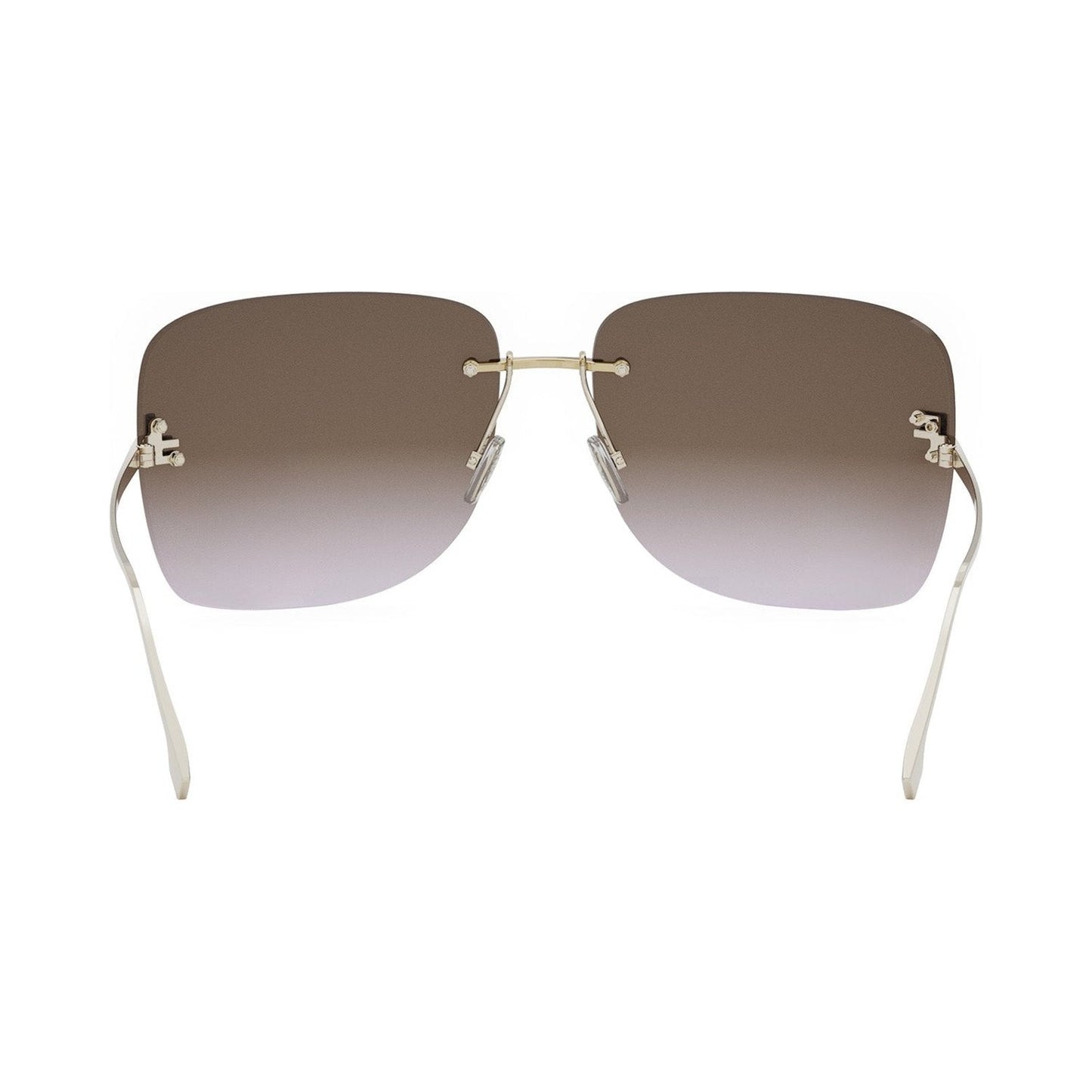 Fendi First Crystal Gold Square Sunglasses 32e