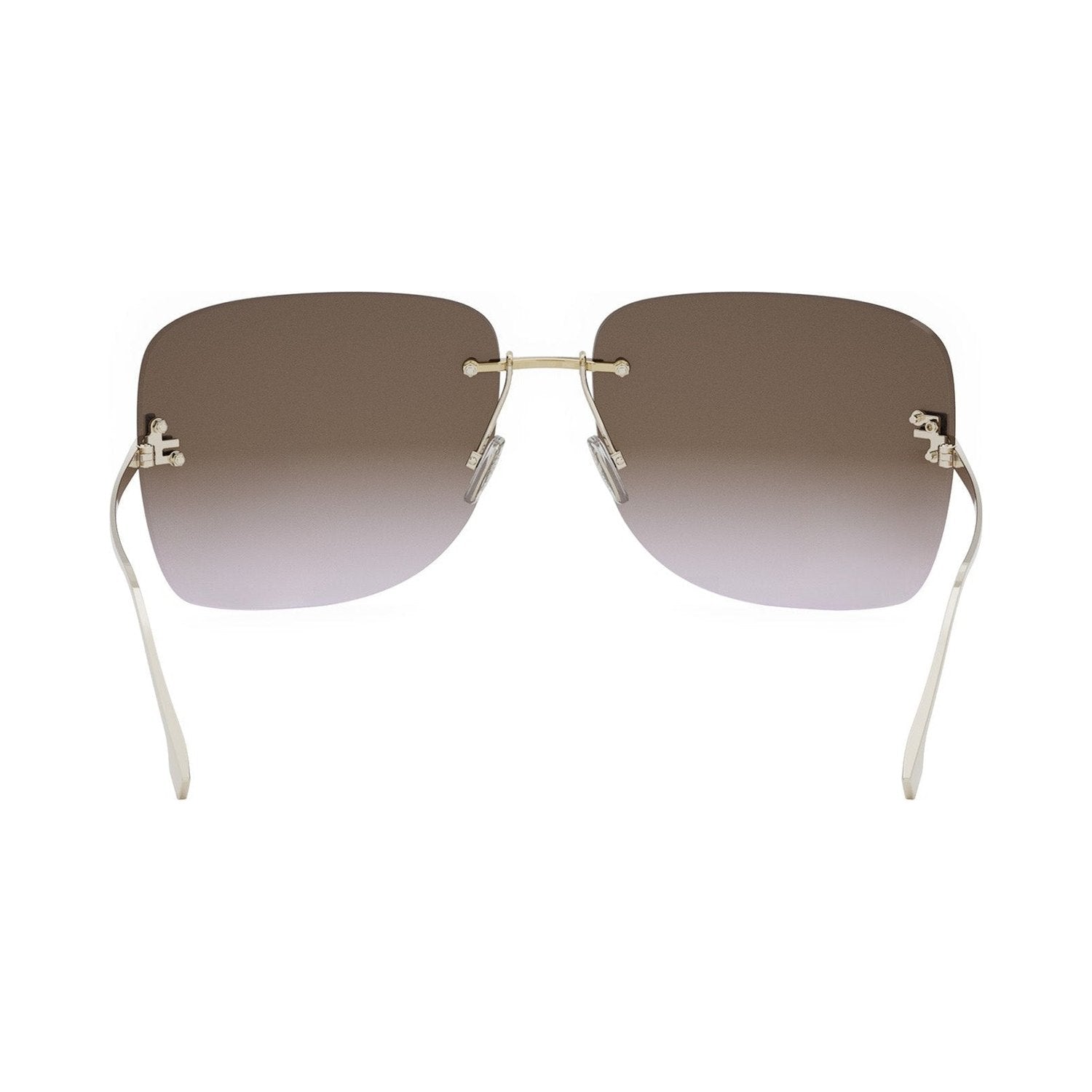 Fendi First Crystal Gold Square Sunglasses 32e