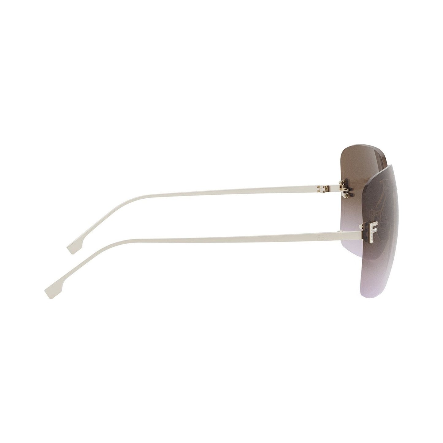 Fendi First Crystal Gold Square Sunglasses 32e