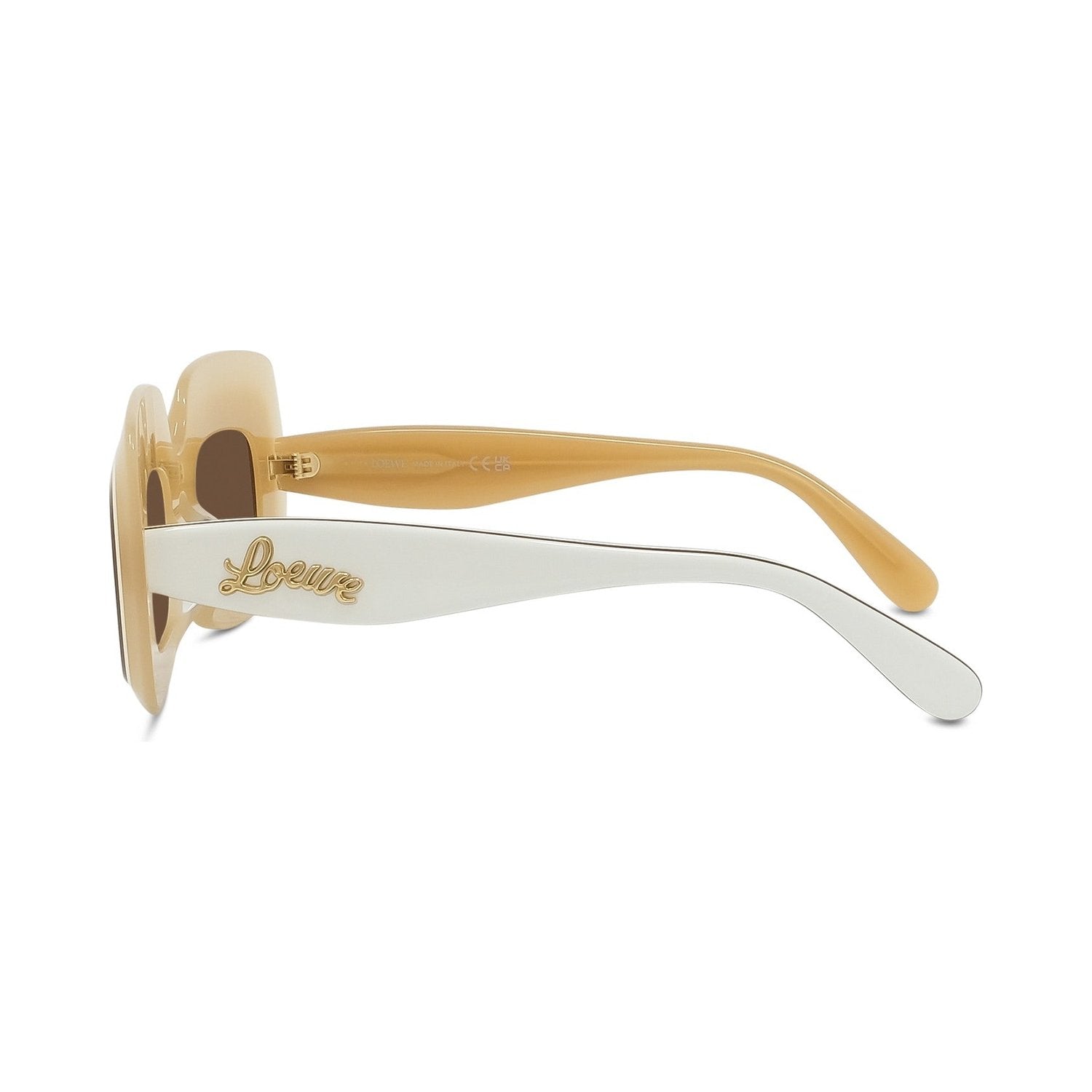 Curvy White Rectangular Sunglasses 25e