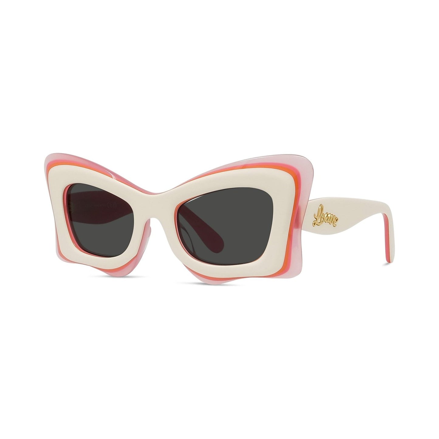 Curvy White Butterfly Sunglasses 59a
