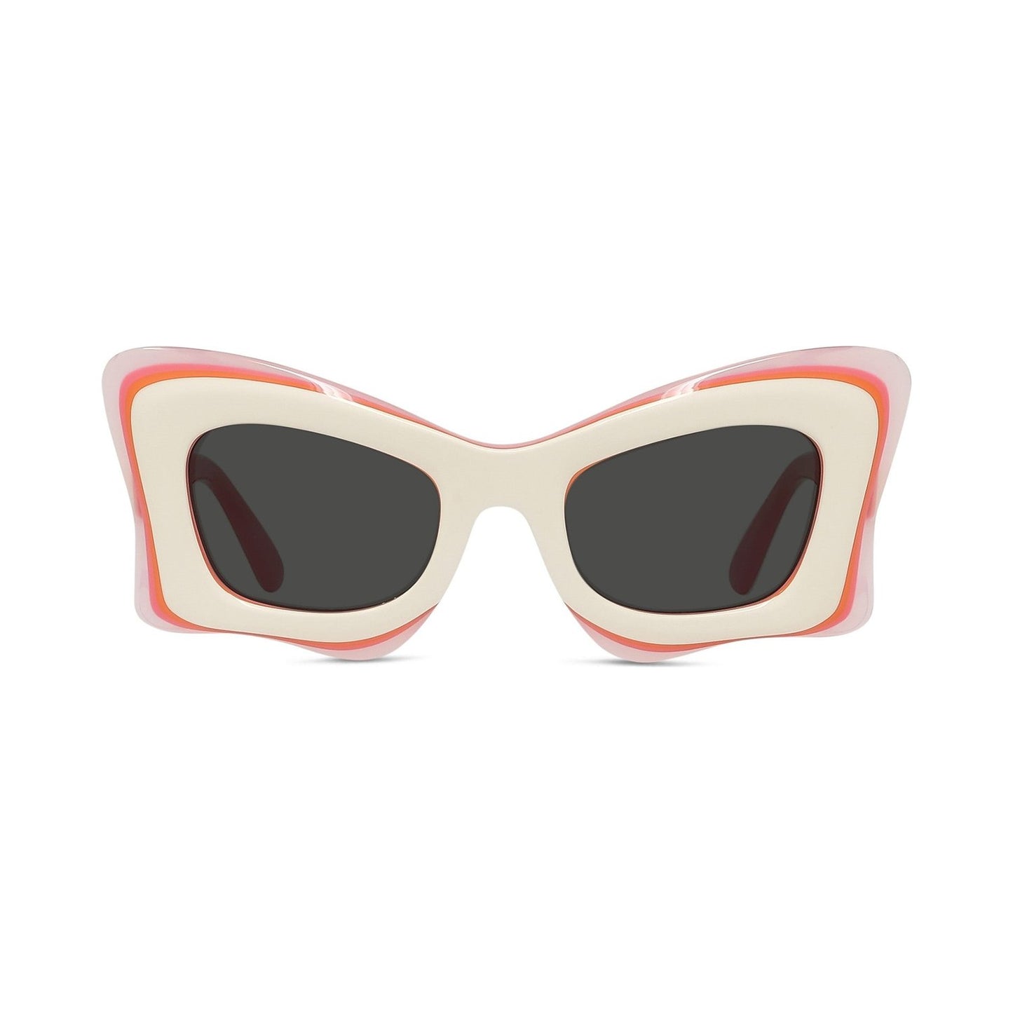 Curvy White Butterfly Sunglasses 59a
