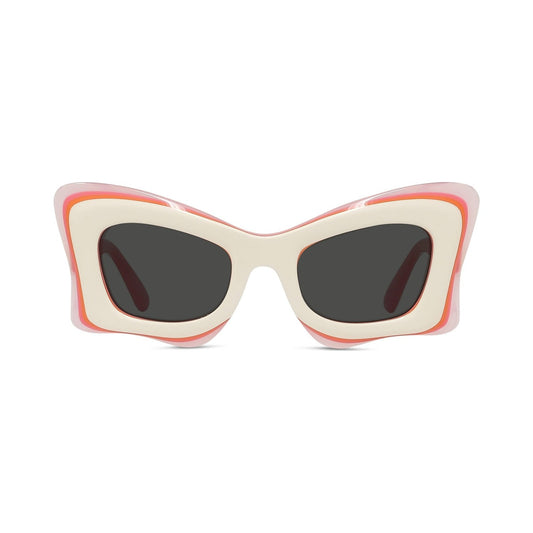Curvy White Butterfly Sunglasses 59a