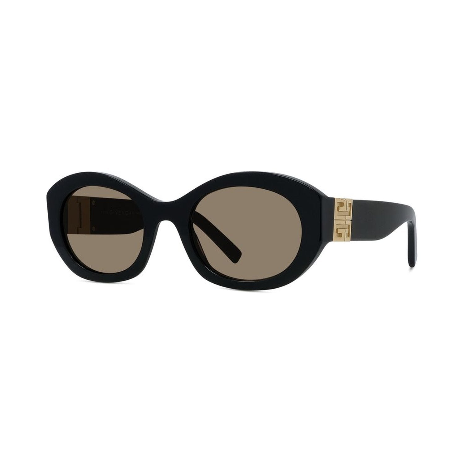 4G Black Oval Sunglasses
