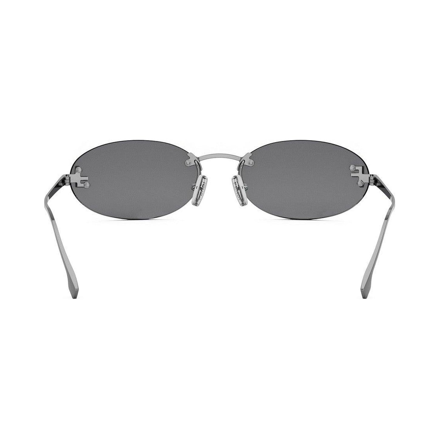 Fendi First Crystal Silver Oval Sunglasses 12a