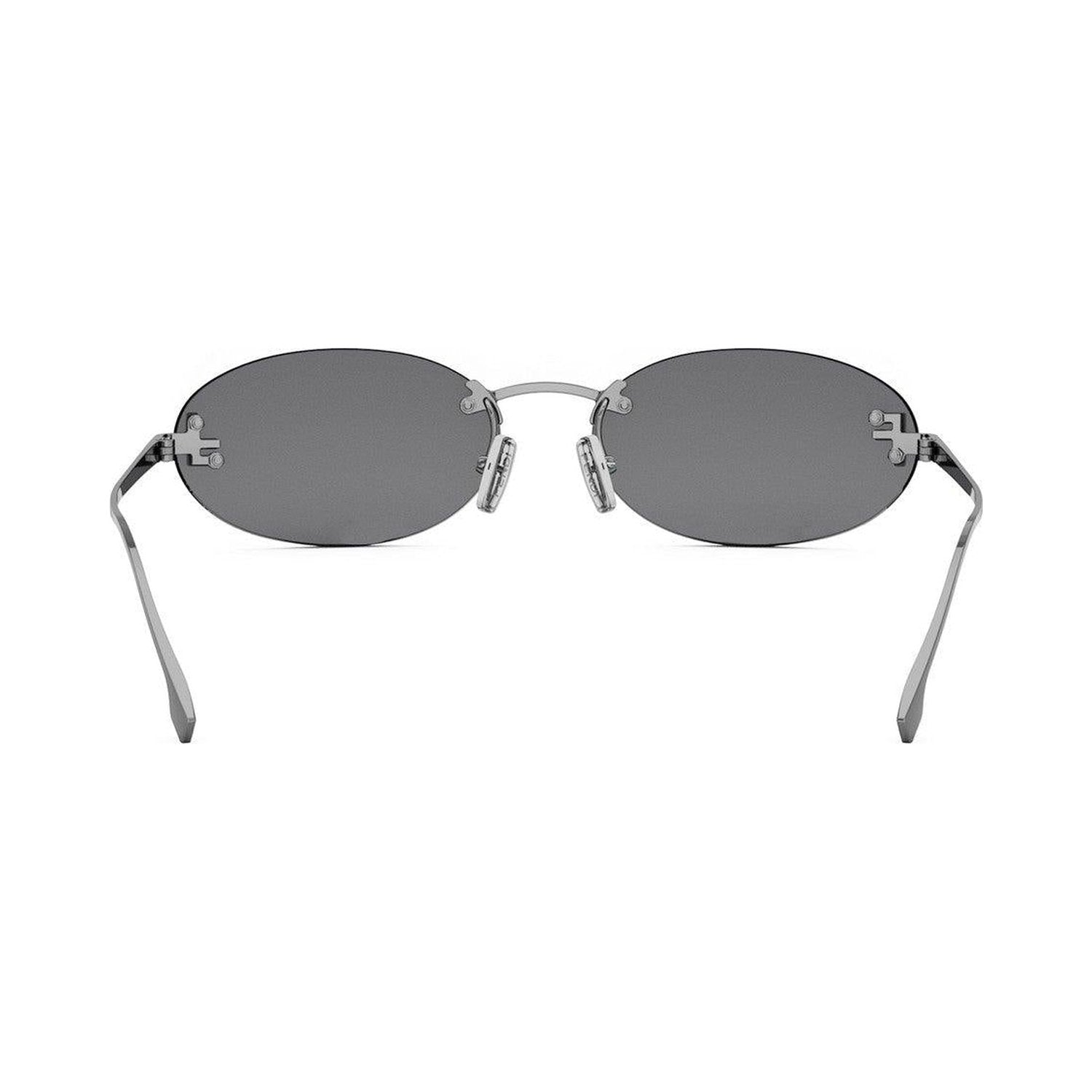 Fendi First Crystal Silver Oval Sunglasses 12a