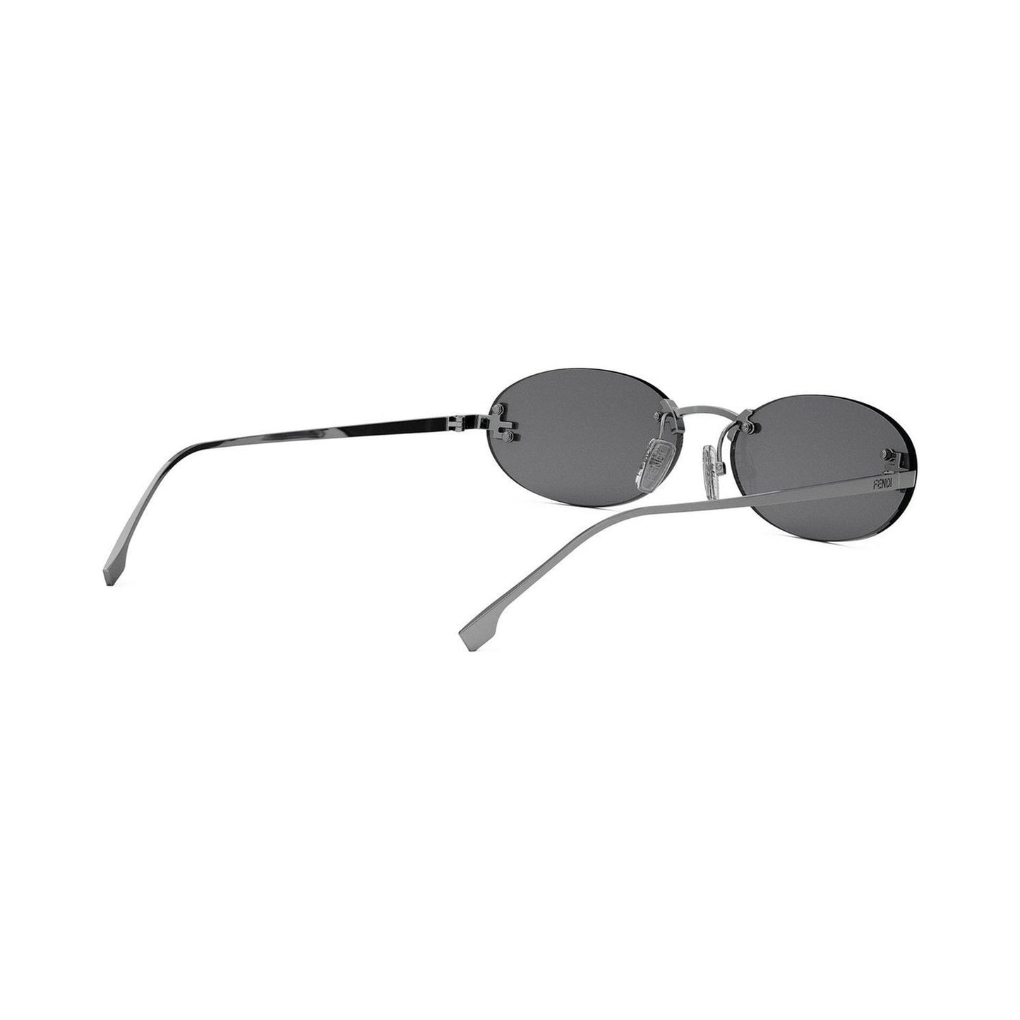 Fendi First Crystal Silver Oval Sunglasses 12a