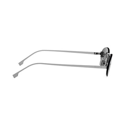 Fendi First Crystal Silver Oval Sunglasses 12a
