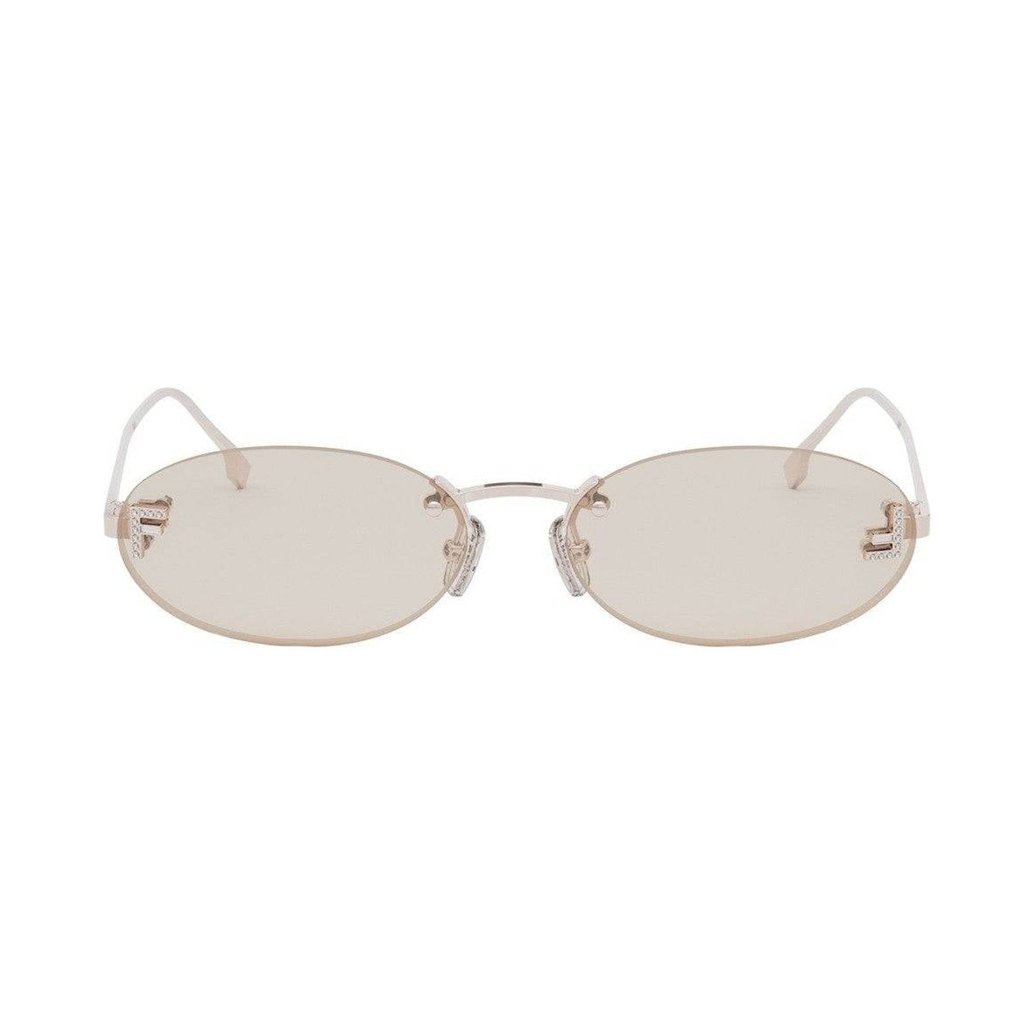 Fendi First Crystal Rose Oval Sunglasses 28y