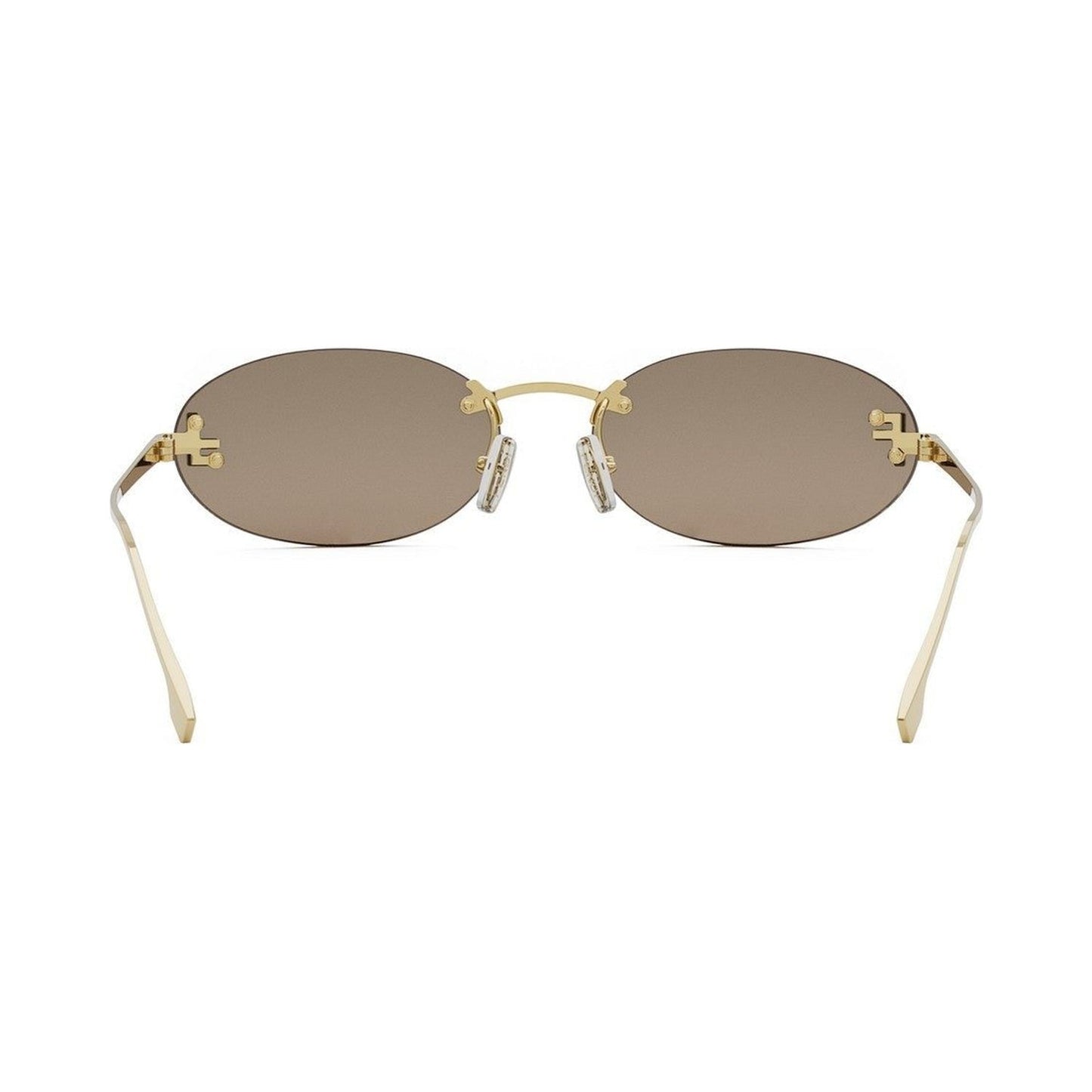 Fendi First Crystal Gold Oval Sunglasses 30l