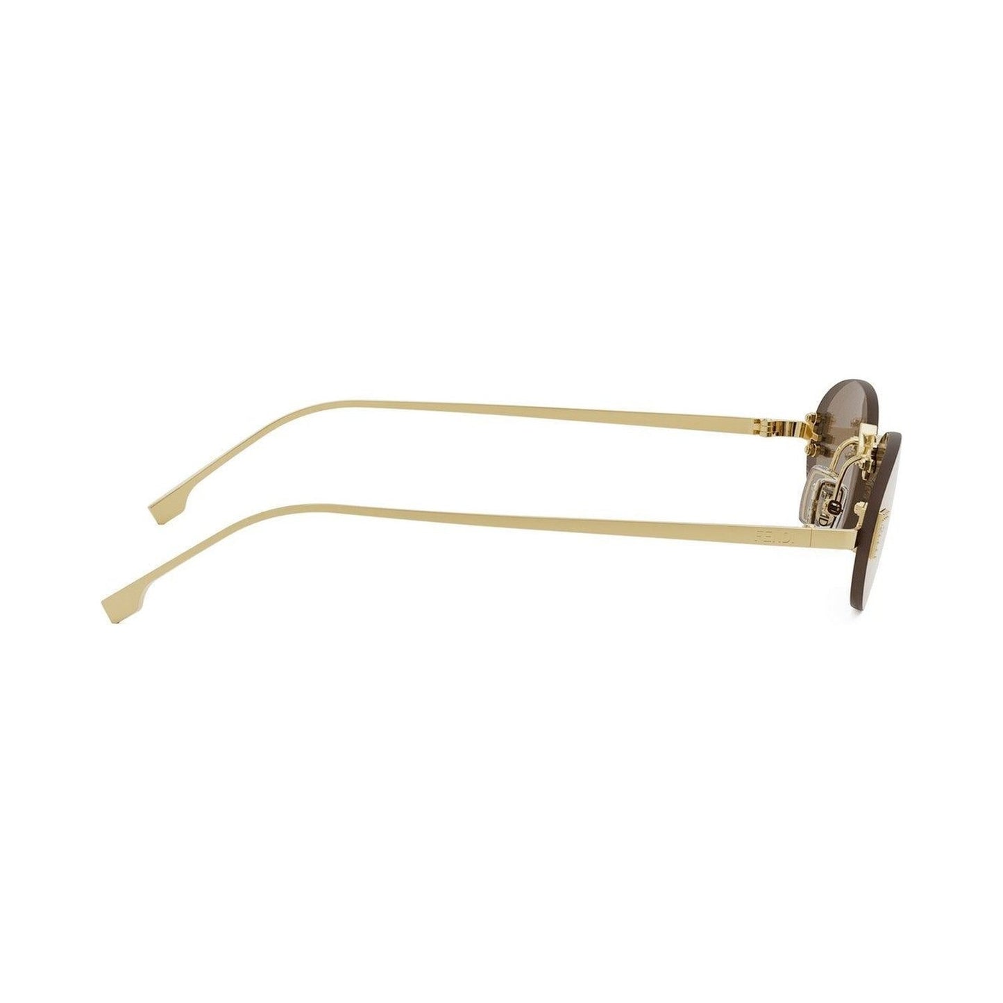 Fendi First Crystal Gold Oval Sunglasses 30l