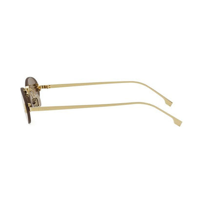 Fendi First Crystal Gold Oval Sunglasses 30l