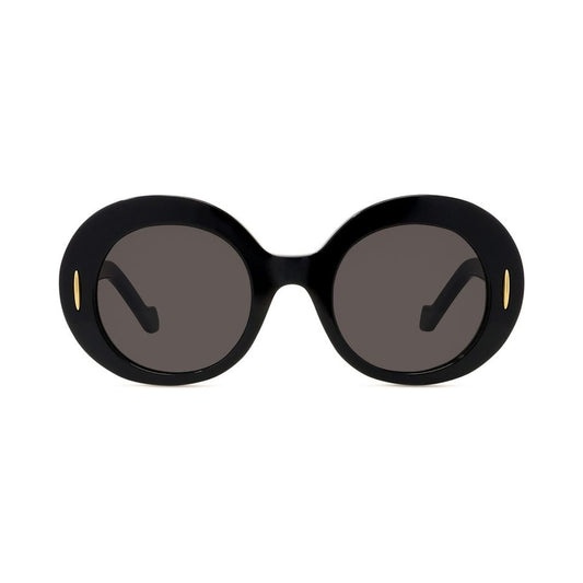 Anagram Black Oval Sunglasses