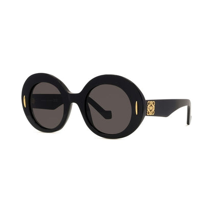Anagram Black Oval Sunglasses