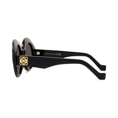 Anagram Black Oval Sunglasses