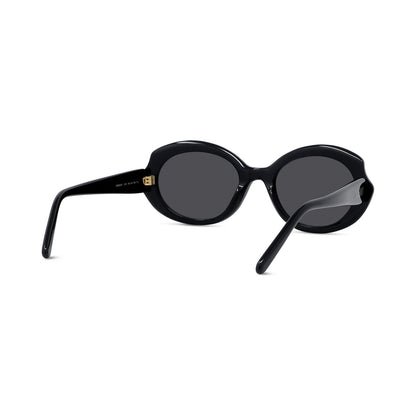 Slim Black Geometric Sunglasses 01a