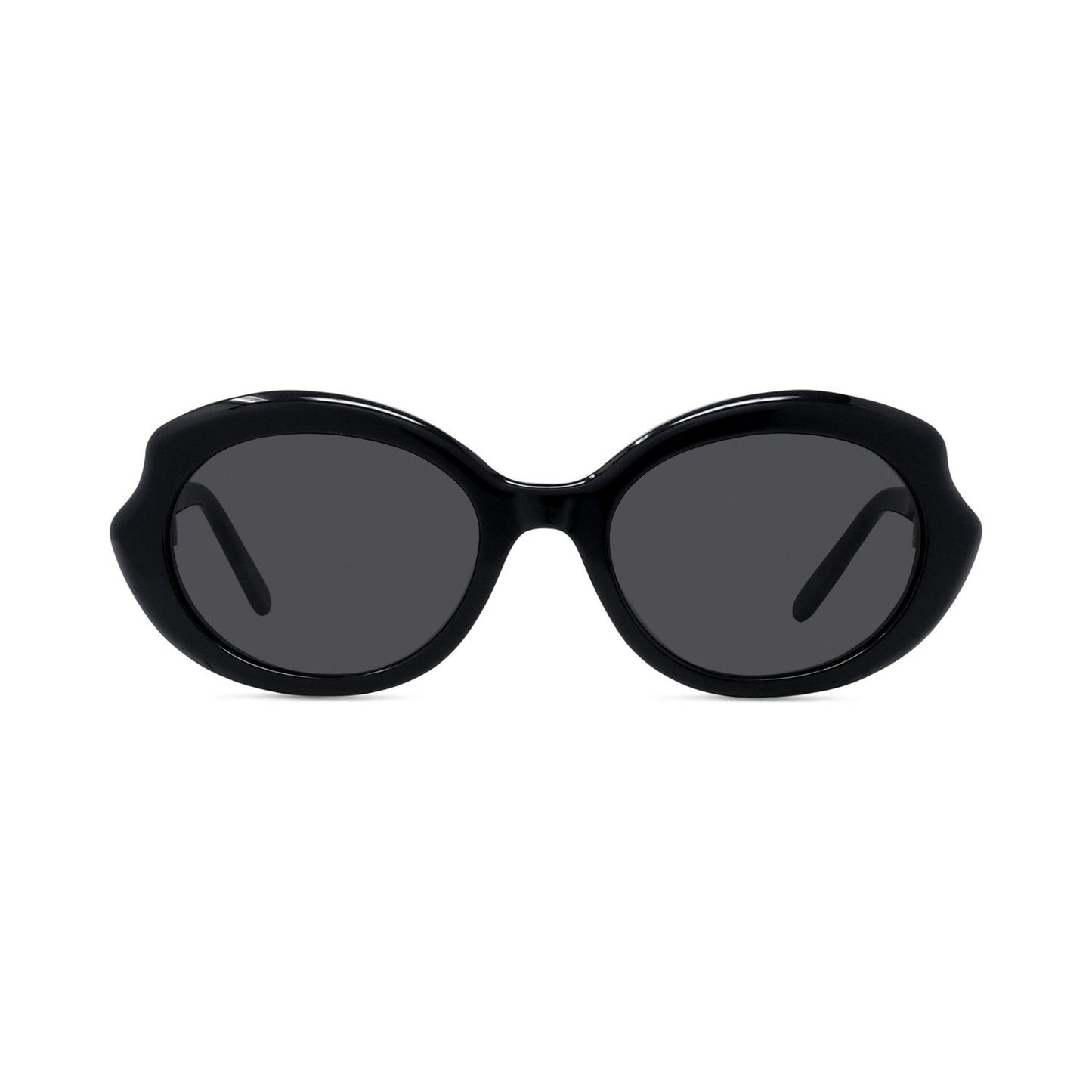 Slim Black Geometric Sunglasses 01a