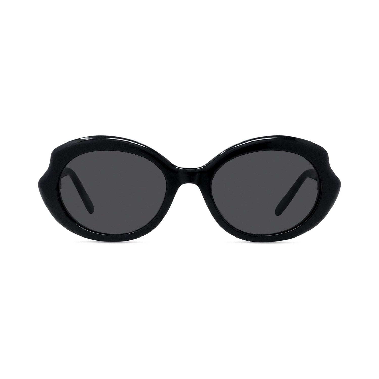 Slim Black Geometric Sunglasses 01a
