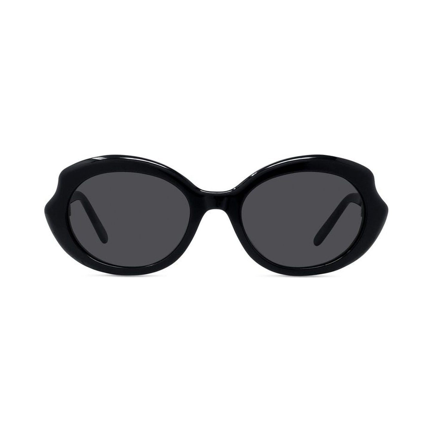 Slim Black Geometric Sunglasses 01a