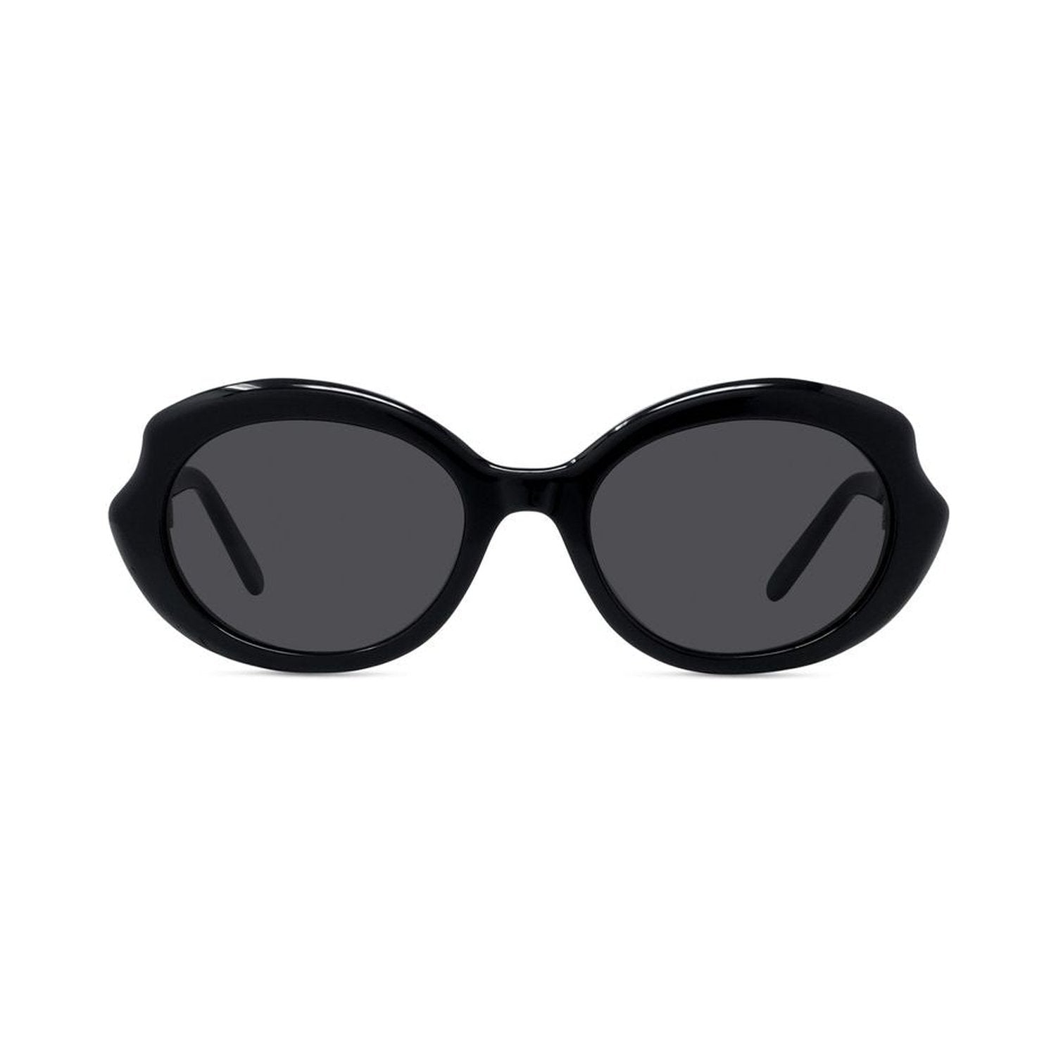 Slim Black Geometric Sunglasses 01a