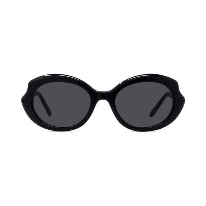 Slim Black Geometric Sunglasses 01a