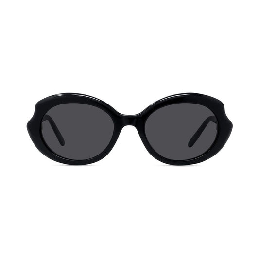 Slim Black Geometric Sunglasses 01a