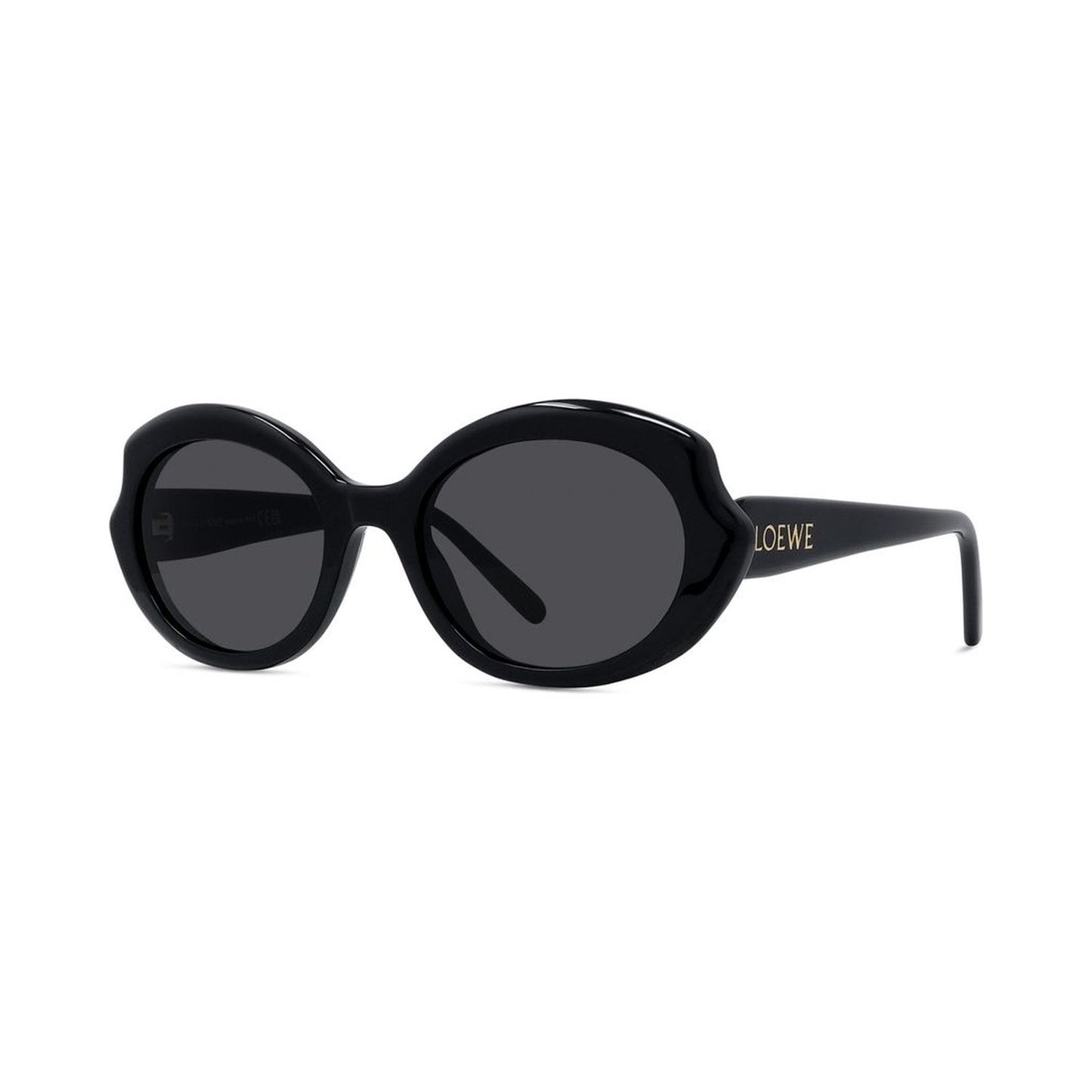 Slim Black Geometric Sunglasses 01a