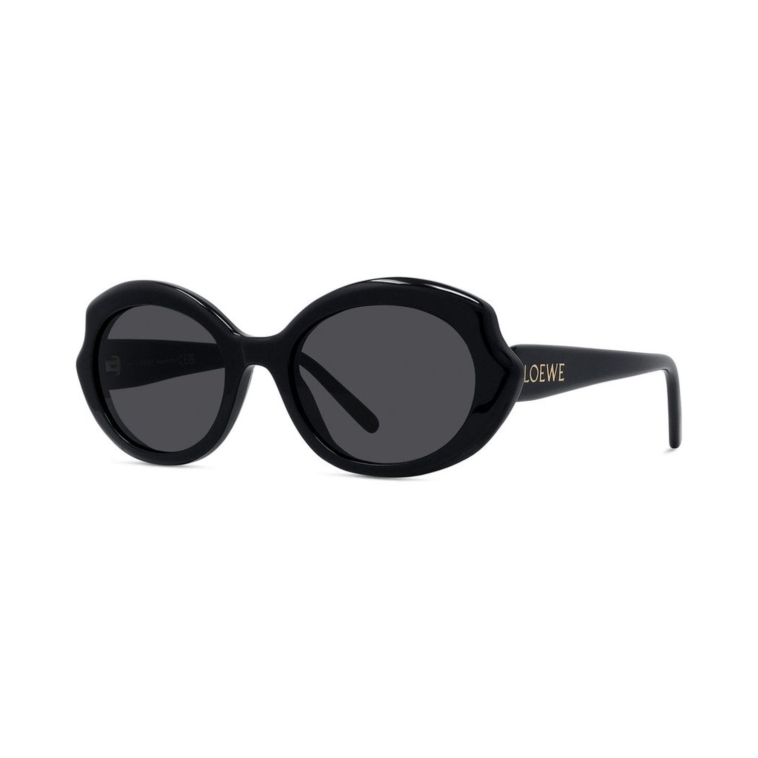 Slim Black Geometric Sunglasses 01a