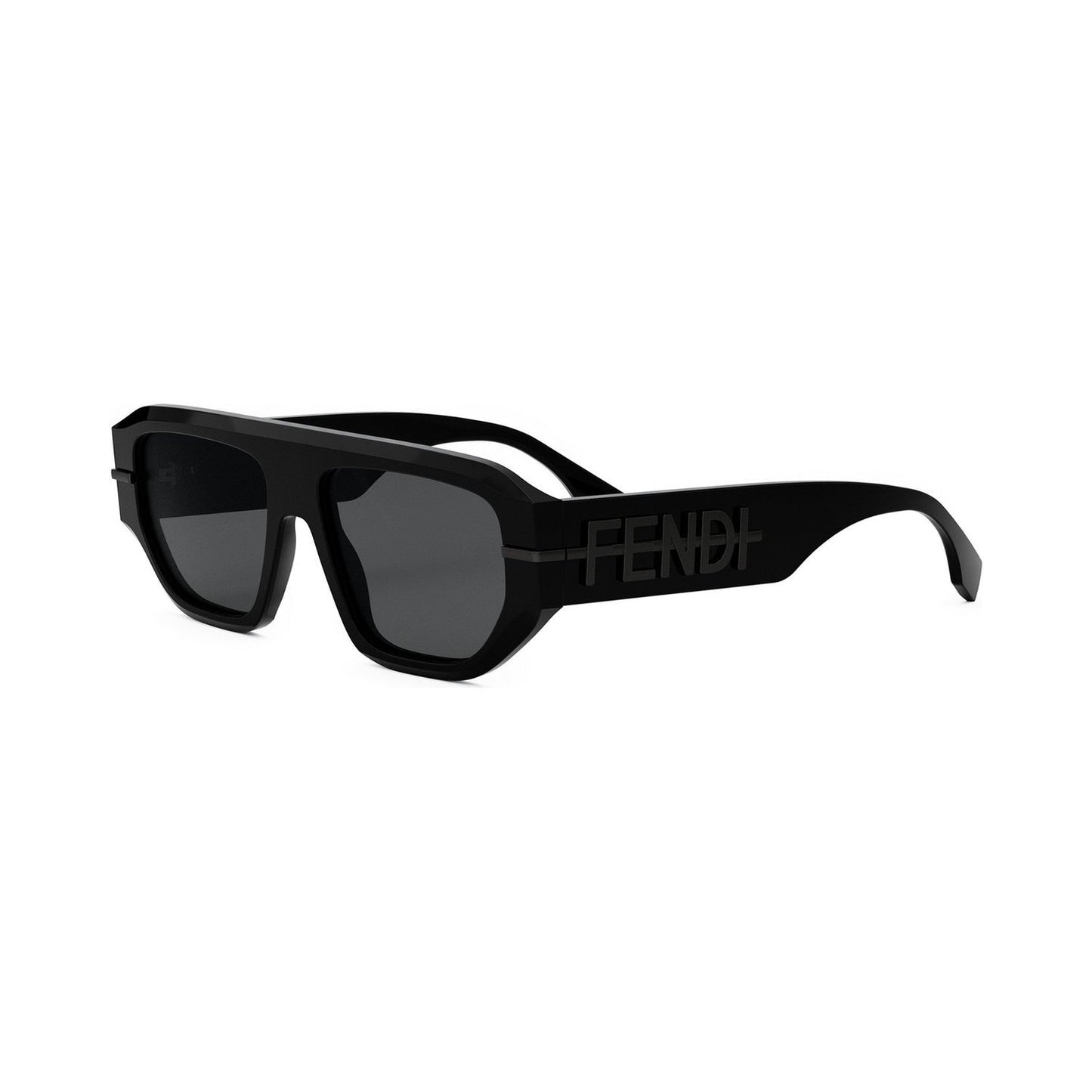 Fendigraphy Black Geometric Sunglasses 01a