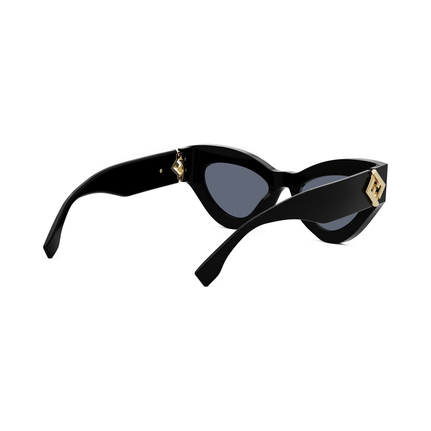 FF Diamonds Black Cat Eye Sunglasses 01v