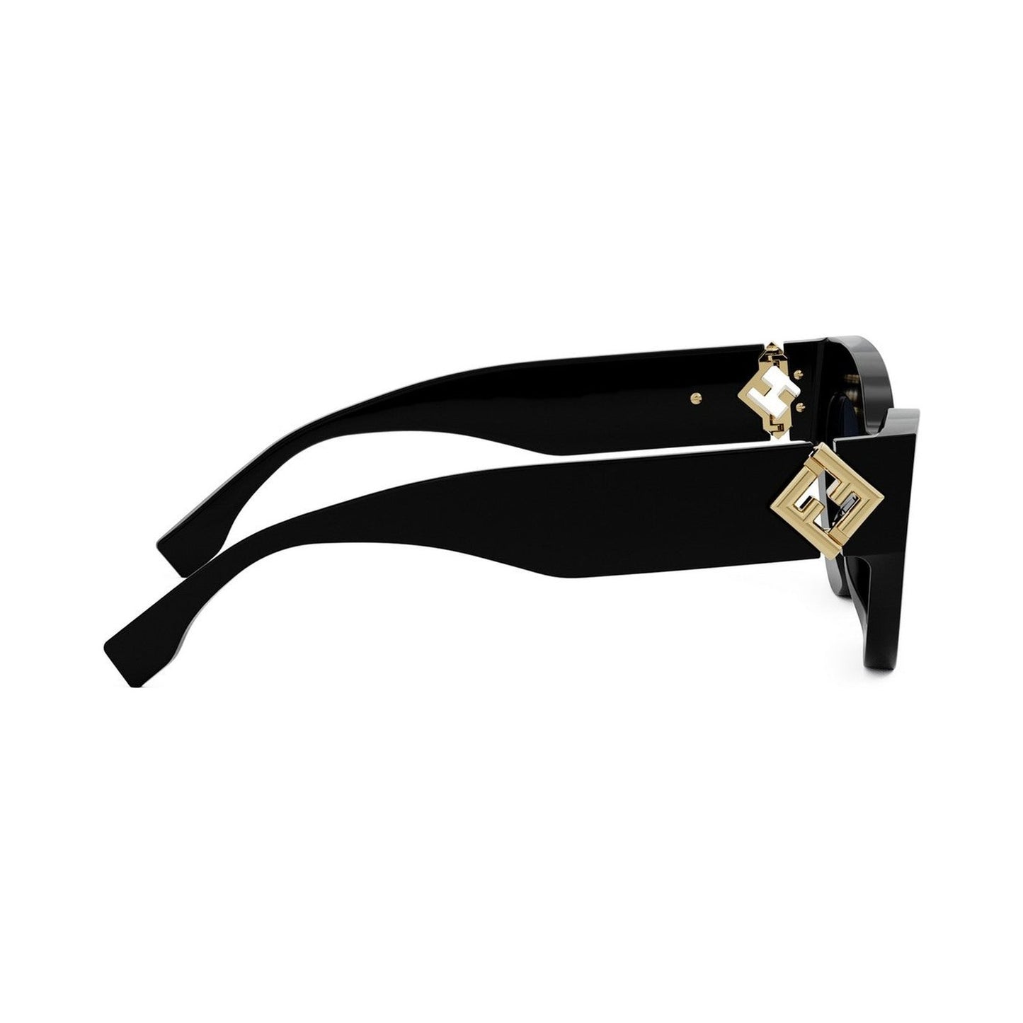 FF Diamonds Black Cat Eye Sunglasses 01v